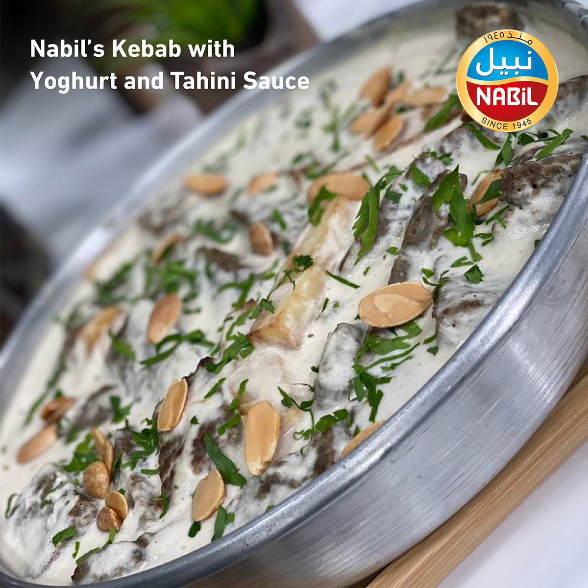 Kebab with Yoghurt and Tahini Sauce from Nabil - Nabil Foods Nabil 